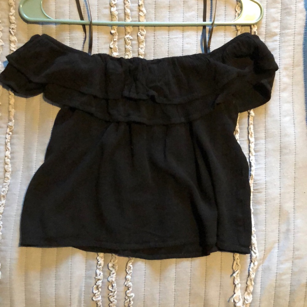 black off the shoulder top